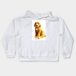 Red Cockapoo Puppy Kids Hoodie